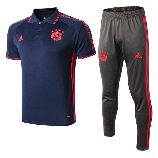 Polo Conjunto Completo Bayern Munich 2019 2020 Azul Gris